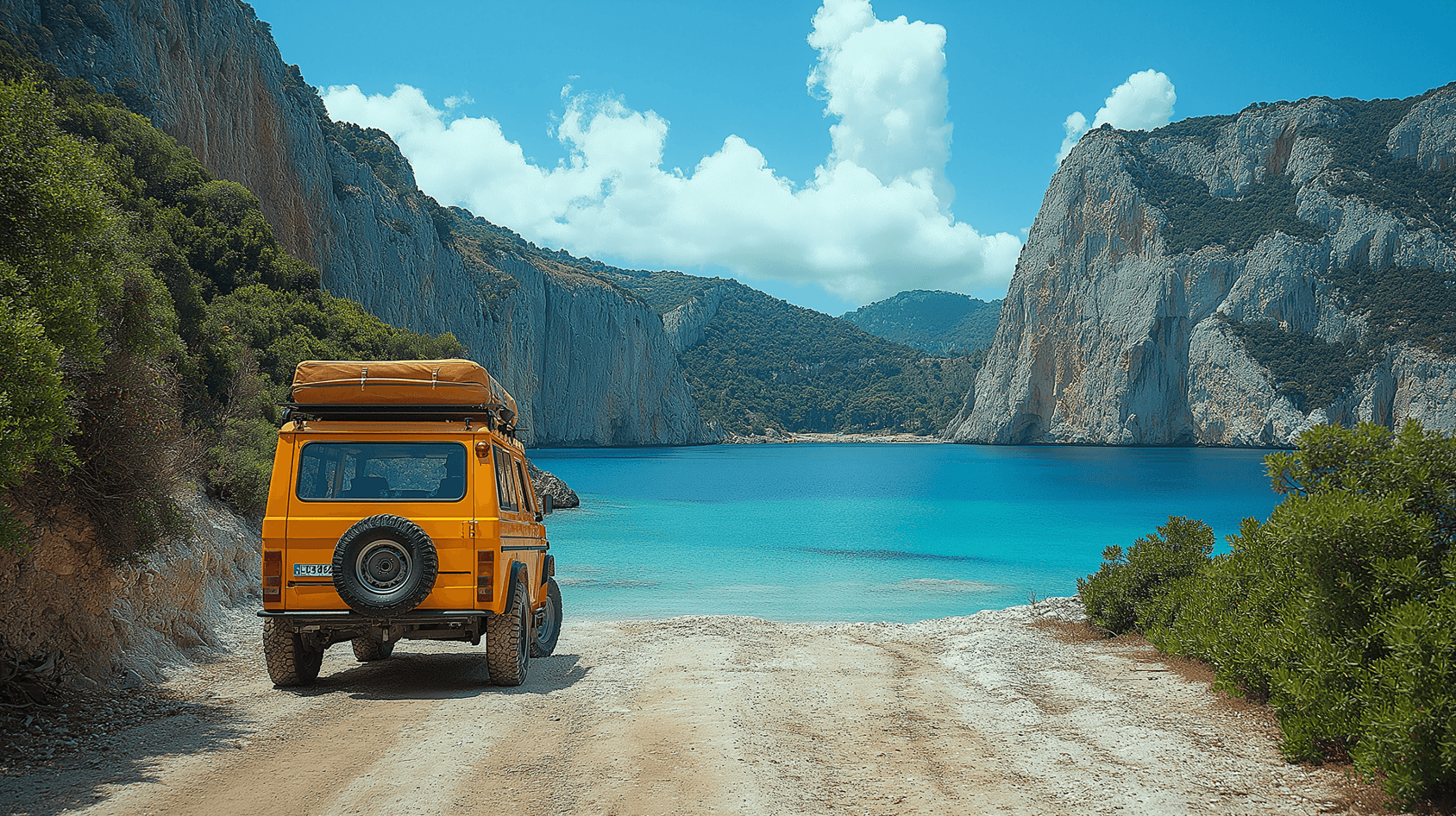 Beautiful beach with crystal clear water
